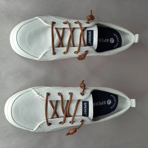 Sperry Women's Crest Vibe White Canvas Sneakers - Picture 2 of 7